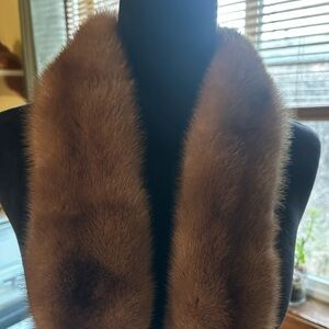 Luxurious Brown Fur Scarf